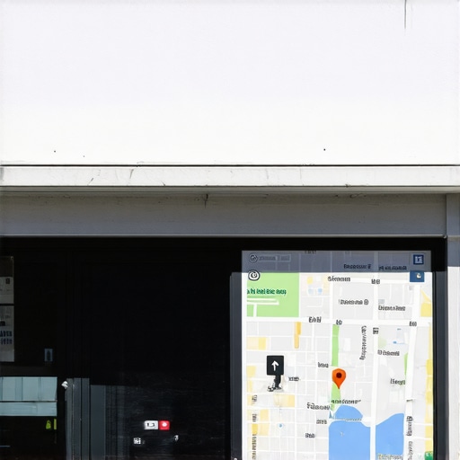 Irvine Business and Google Map Optimization Irvine storefront with Google Maps optimization overlay