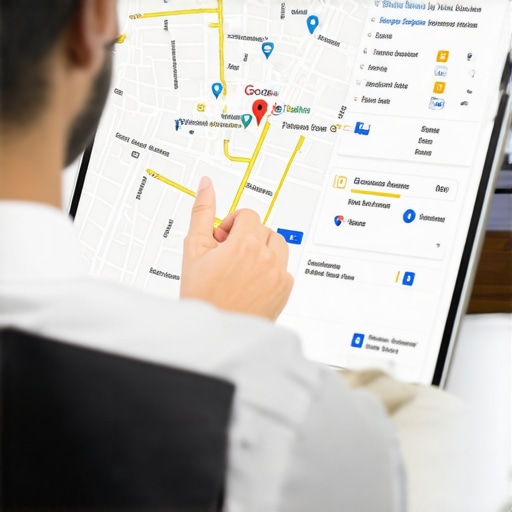 Business owner optimizing Google My Business listing in Irvine