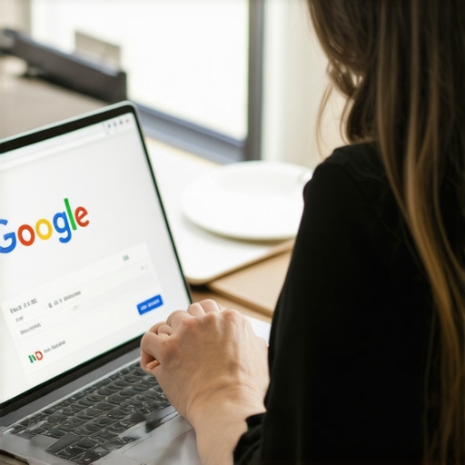 Business owner optimizing Google My Business profile in Irvine.