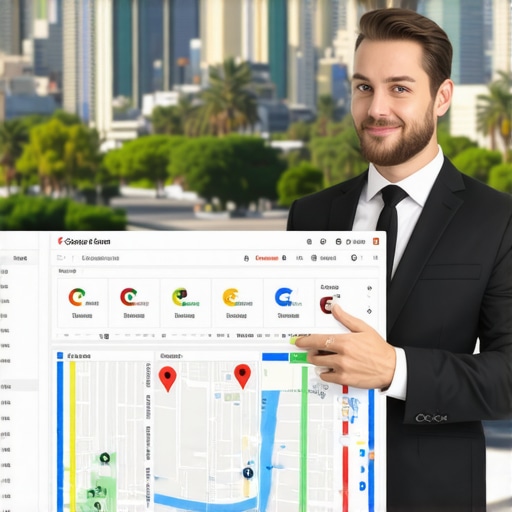 Optimizing Google Maps for Irvine Business Success SEO expert analyzing Google Maps dashboard with Irvine landmarks