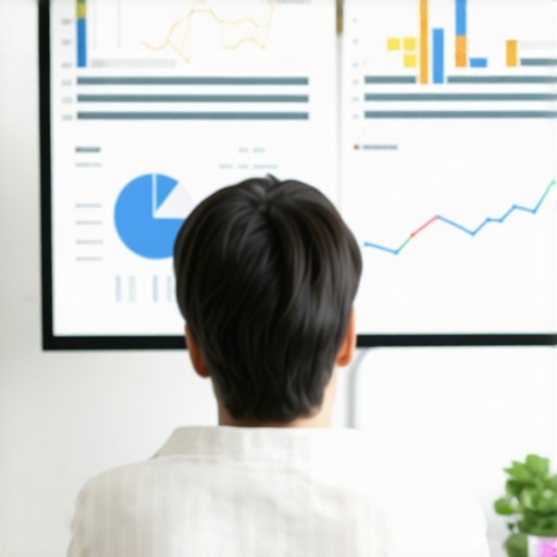 Monitoring Local SEO Performance Person analyzing local SEO data on a computer for ongoing maintenance.