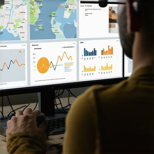 Person reviewing local SEO metrics and Google Maps analytics.