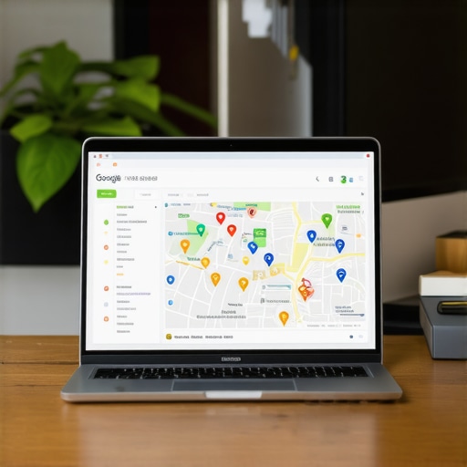Business owner working on Google Maps optimization in Irvine
