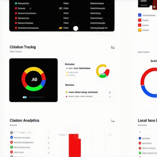 Local SEO Dashboard for Irvine Businesses Screenshot of a digital dashboard displaying citation, review, and ranking metrics for Irvine small businesses.
