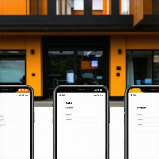 Irvine storefront with SEO analytics overlay