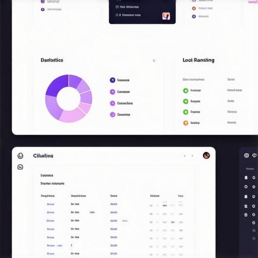 A setup of SEO tools and analytics screens used for local business optimization in Irvine.