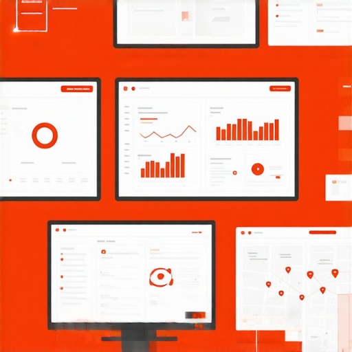Screenshots of SEO analytics dashboards and citation management tools on a computer monitor.